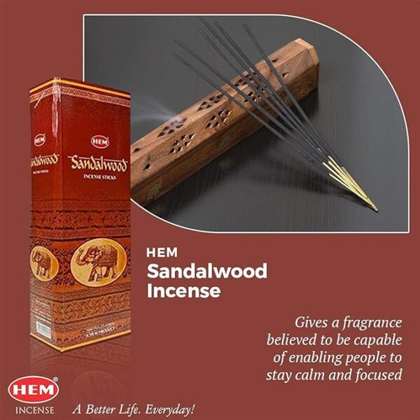 Sandalwood Incense Sticks - Pack of 6 - 120 count - 301g - Image 5